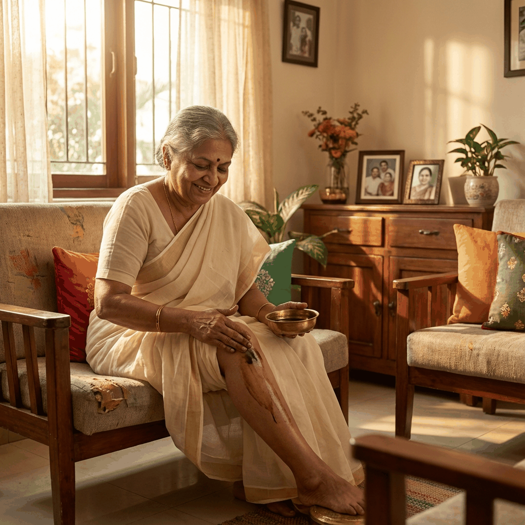 Grandmother smiling